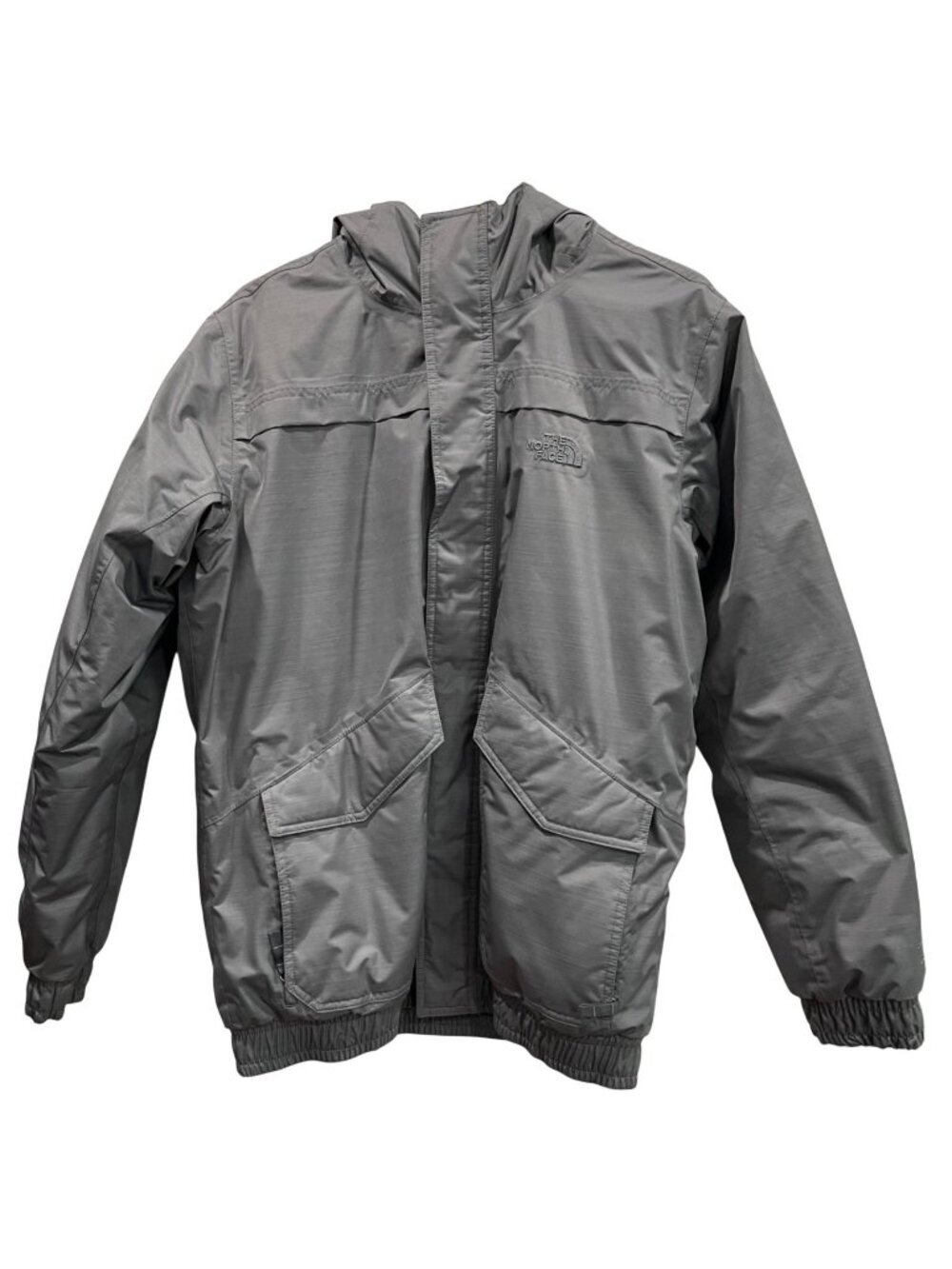 The North Face Boys Hooded Down Winter Jacket XL Gray Coat Outdoor Gorpcore Ski